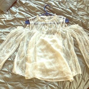 Sheer white blouse